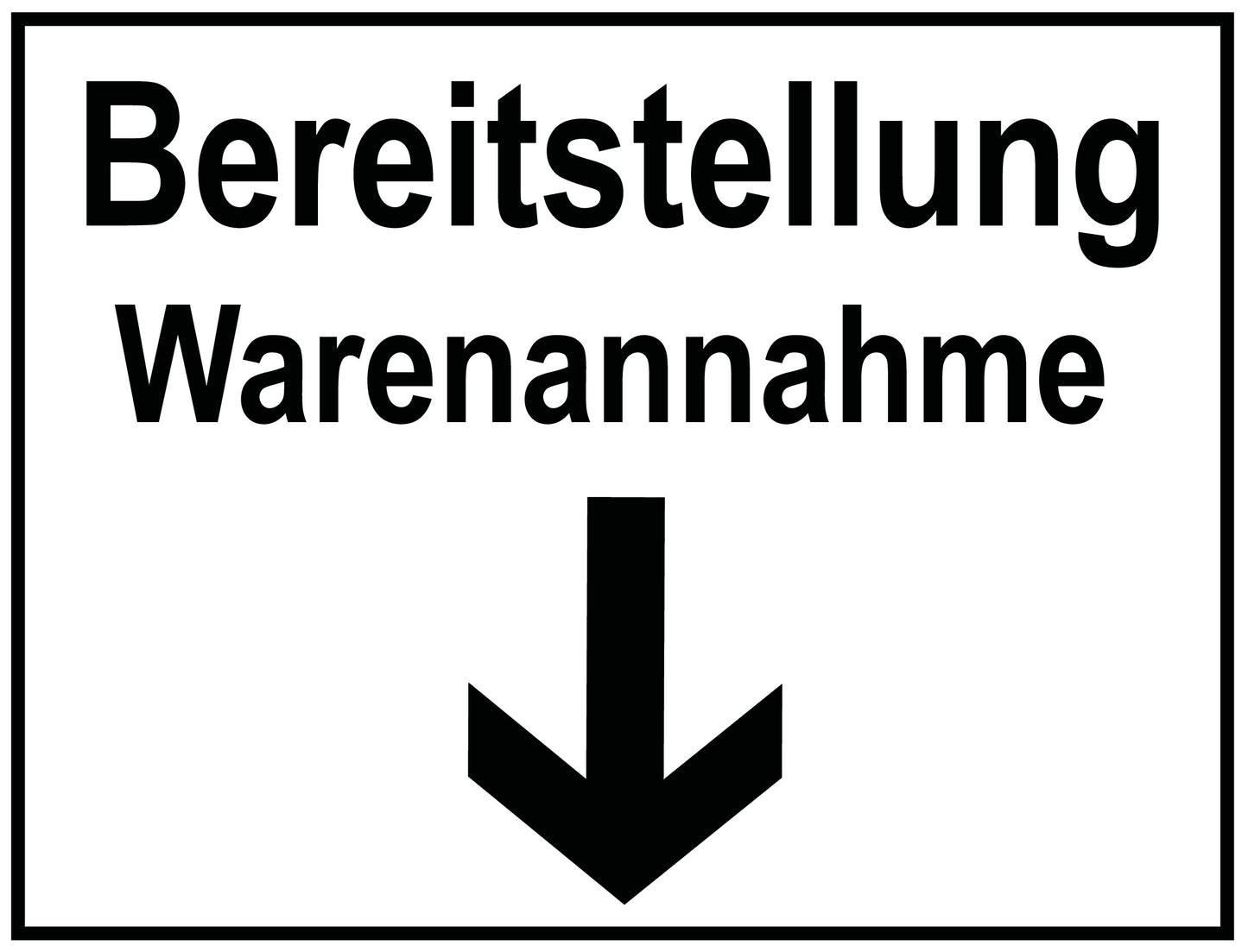 Bereitstellung Warenannahme