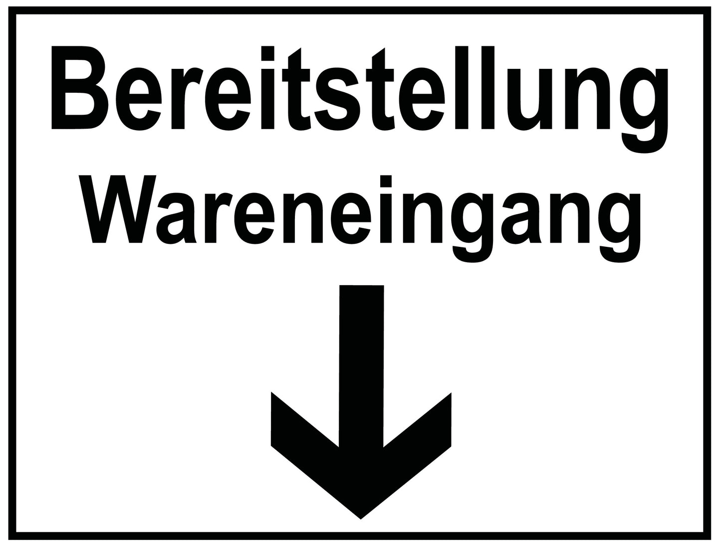 Bereitstellung Wareneingang