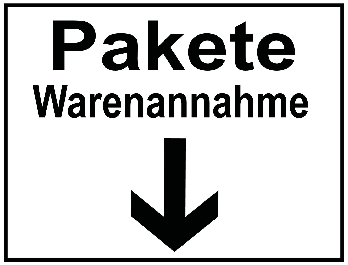 Pakete Warenannahme