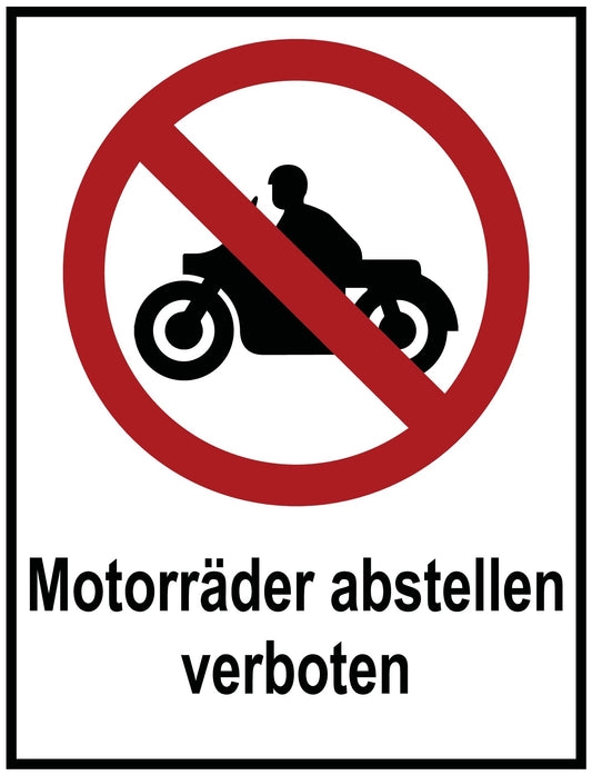 Motorräder abstellen verboten