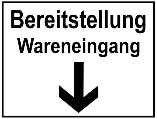 Bereitstellung Wareneingang