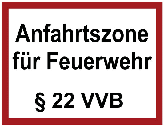 Anfahrtszone für Feuerwehr