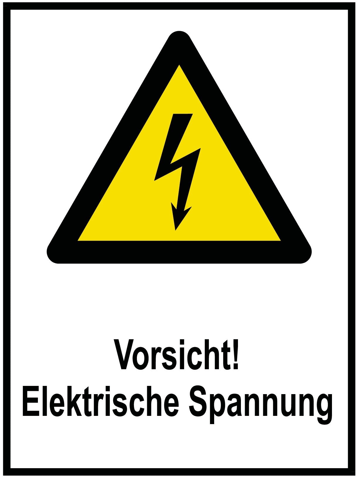 Vorsicht! Elektrische Spannung