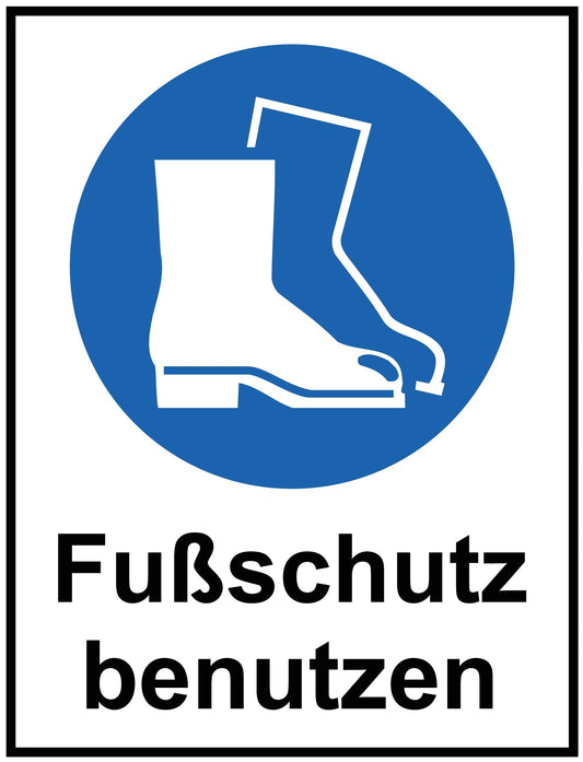 Fußschutz benutzen