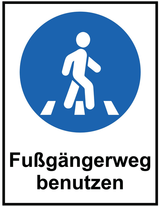 Fußgängerweg benutzen