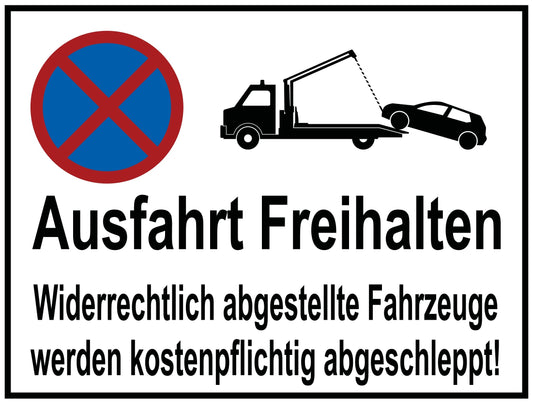 Ausfahrt Freihalten
