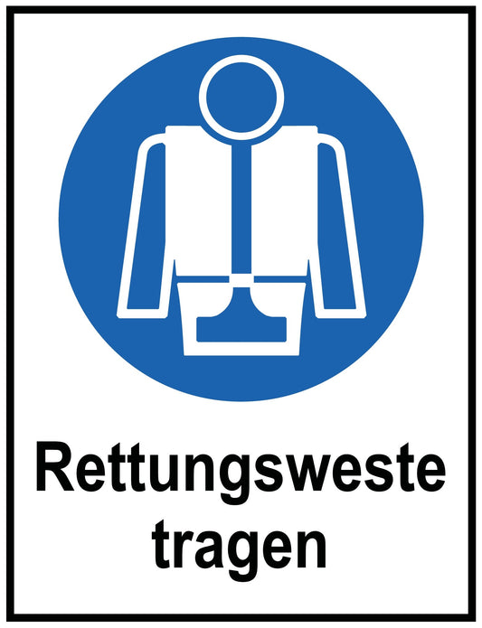 Rettungsweste tragen