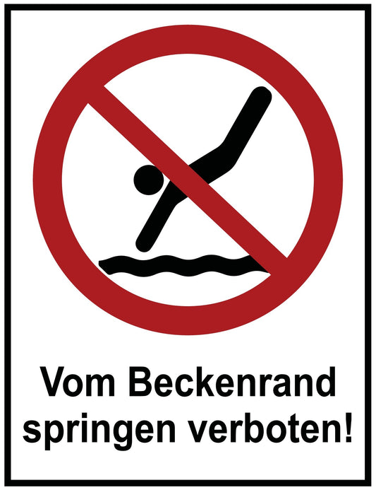 Vom Beckenrand springen verboten!