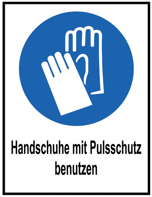 Handschuhe mit Pulsschutz benutzen