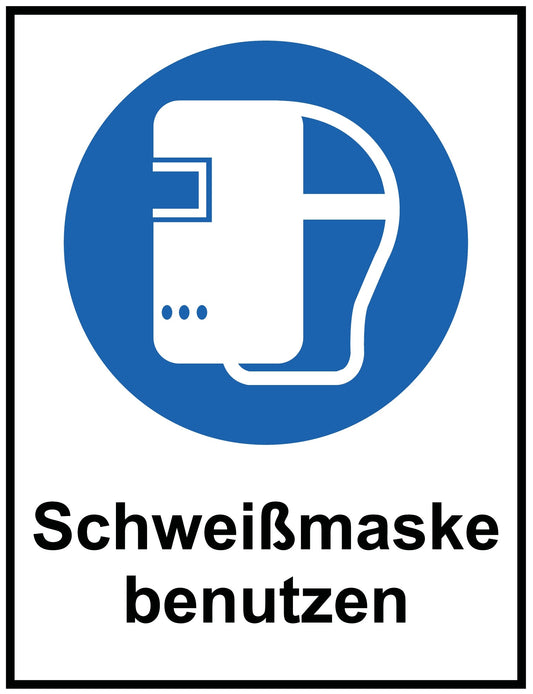 Schweißmaske benutzen