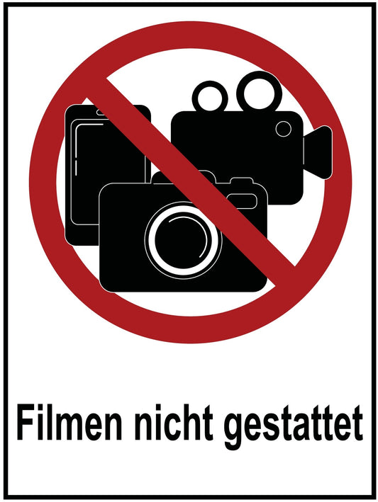 Filmen nicht gestattet