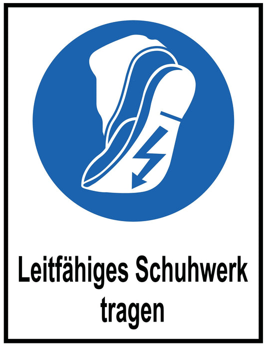 Leitfähiges Schuhwerk tragen