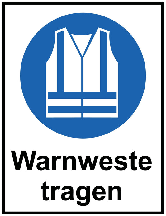 Warnweste tragen