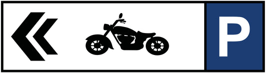 Motorradparkplatz Links