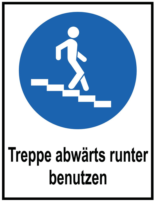 Treppe abwärts runter benutzen