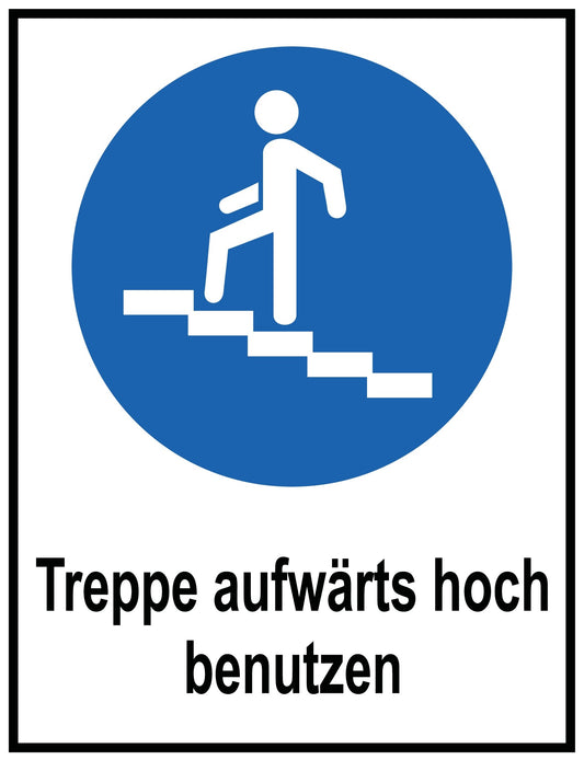 Treppe aufwärts hoch benutzen