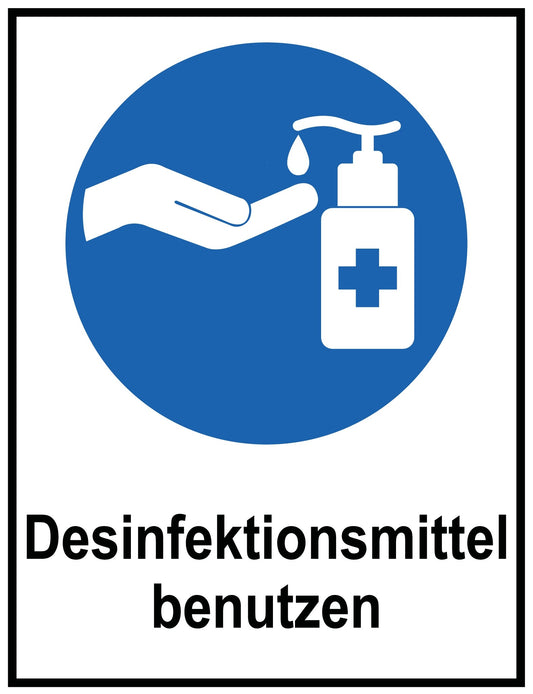 Desinfektionsmittel benutzen