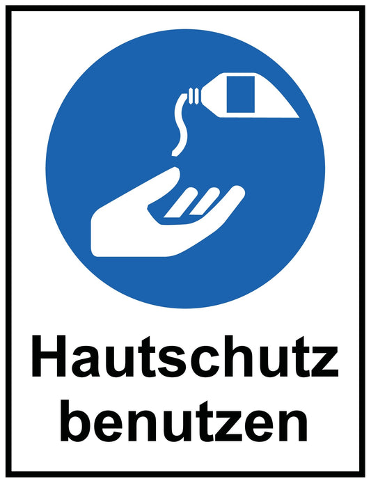 Hautschutz benutzen
