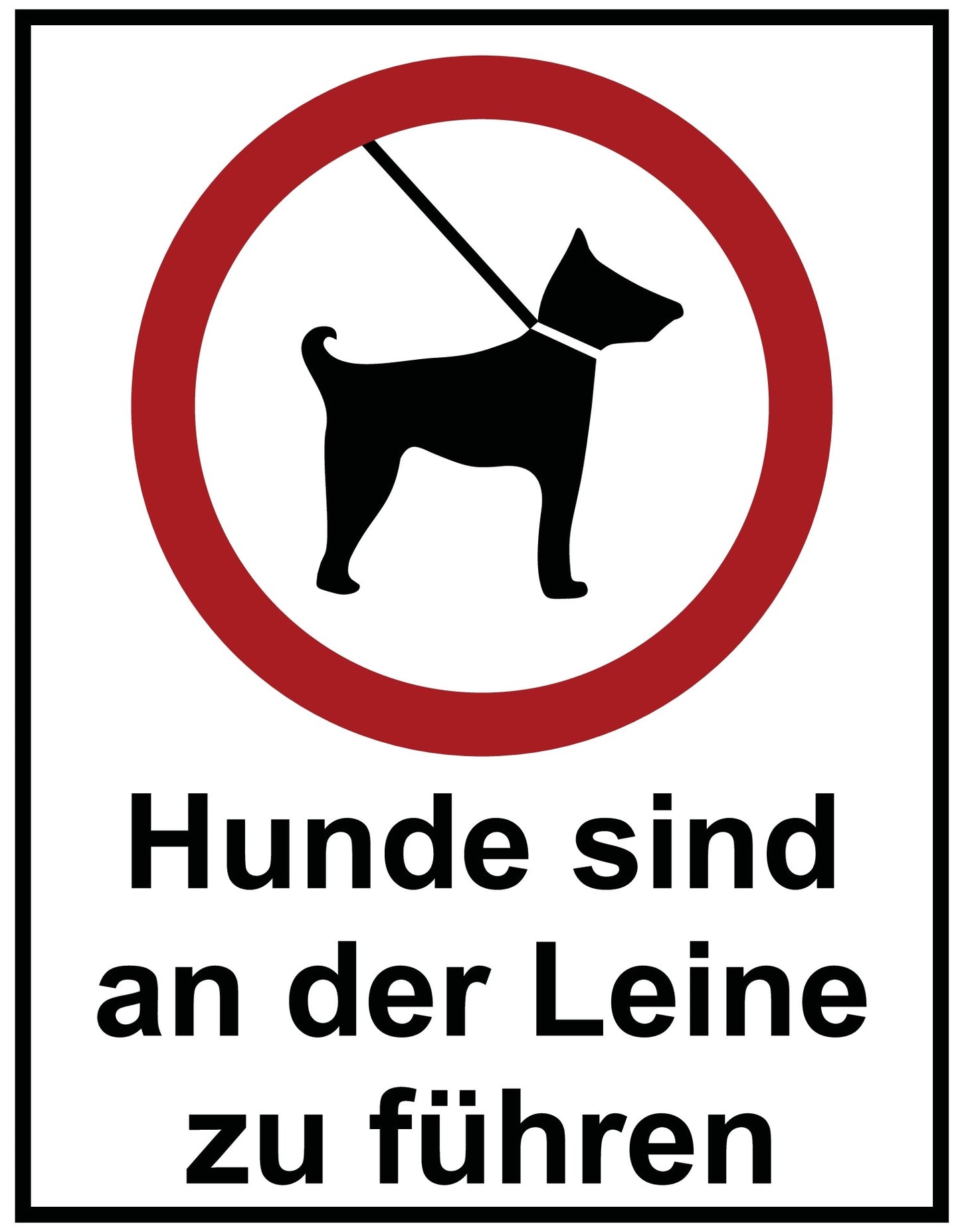 Hunde sind an der Leine zu führen