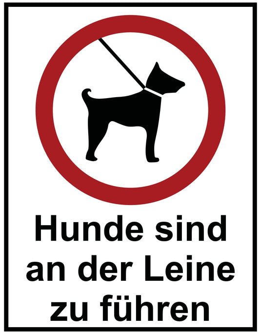 Hunde sind an der Leine zu führen
