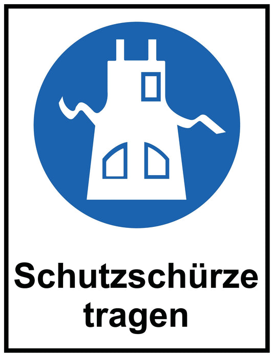 Schutzschürze tragen