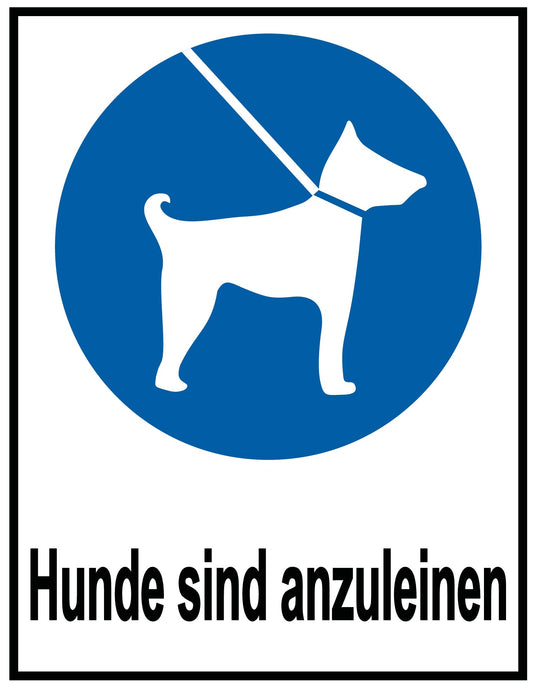 Hunde sind anzuleinen
