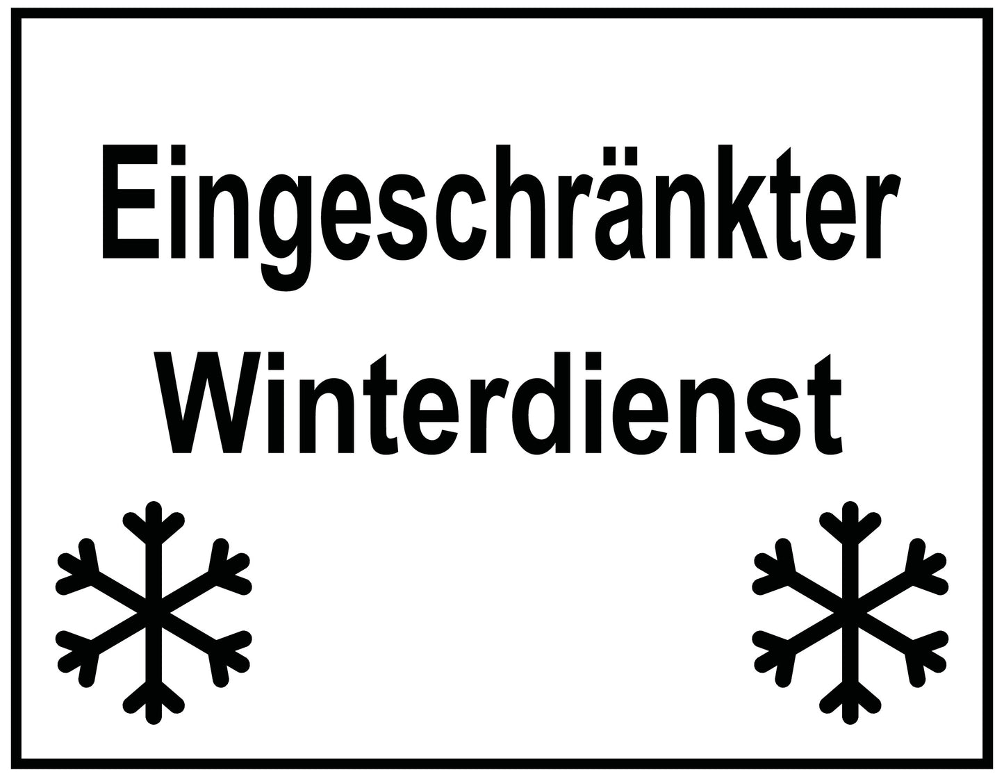 Eingeschränkter Winterdienst