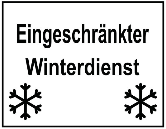 Eingeschränkter Winterdienst
