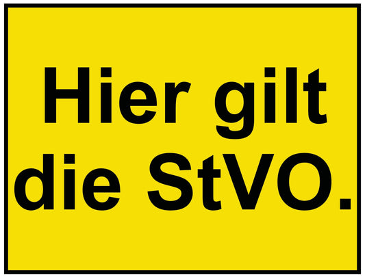 Hier gilt die StVO.